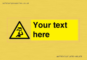 Custom warning overhead obstacle